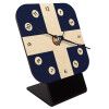 Quartz Table clock in natural wood (10cm)