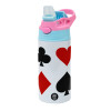 Children's hot water bottle, stainless steel, with safety straw, Pink/BlueCiel (360ml) BPA FREE