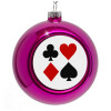 Purple Christmas tree ornament bauble 8cm