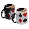 Color changing magic Mug, ceramic, 330ml when adding hot liquid inside, the black colour desappears (1 pcs)