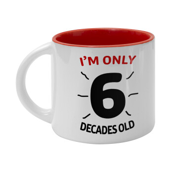 I'm only NUMBER decades OLD, Κούπα κεραμική 400ml Λευκή/Κόκκινη