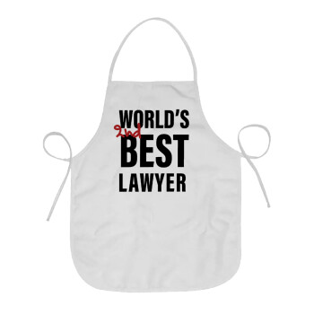 2nd, World Best Lawyer , Ποδιά Σεφ Ολόσωμη κοντή Ενηλίκων (63x75cm)