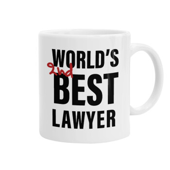 2nd, World Best Lawyer , Ceramic coffee mug, 330ml (1pcs)