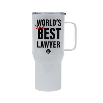 2nd, World Best Lawyer , Tumbler με καπάκι, διπλού τοιχώματος (θερμό) 750L