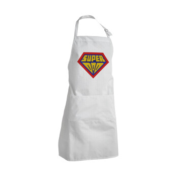 Super Dad 3D, Adult Chef Apron (with sliders and 2 pockets)
