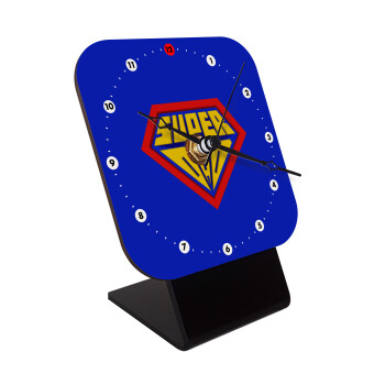 Super Dad 3D, Επιτραπέζιο ρολόι ξύλινο με δείκτες (10cm)