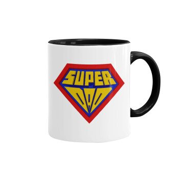 Super Dad 3D, Mug colored black, ceramic, 330ml