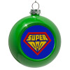 Green Christmas tree ornament bauble 8cm