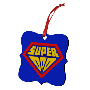 Super Dad 3D, Christmas ornament polygon wooden 7.5cm