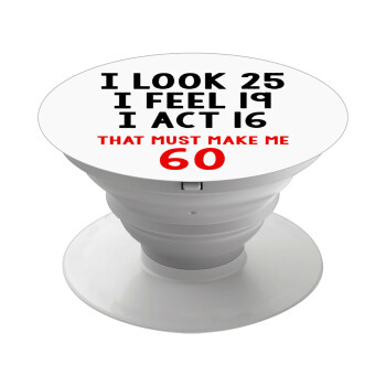 I look, i feel, i act..., Phone Holders Stand  White Hand-held Mobile Phone Holder