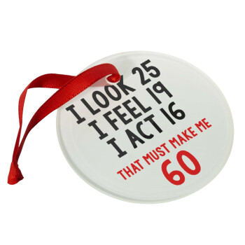 I look, i feel, i act..., Christmas ornament glass 9cm