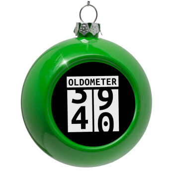 OLDOMETER, Green Christmas tree ornament bauble 8cm