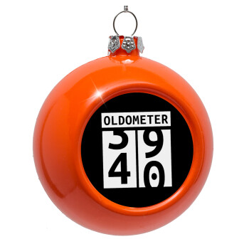 OLDOMETER, Στολίδι Χριστουγεννιάτικη μπάλα δένδρου Πορτοκαλί 8cm