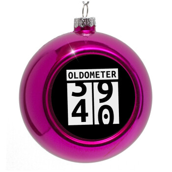 OLDOMETER, Purple Christmas tree ornament bauble 8cm