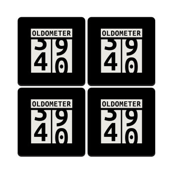 OLDOMETER, ΣΕΤ 4 Σουβέρ ξύλινα τετράγωνα (9cm)