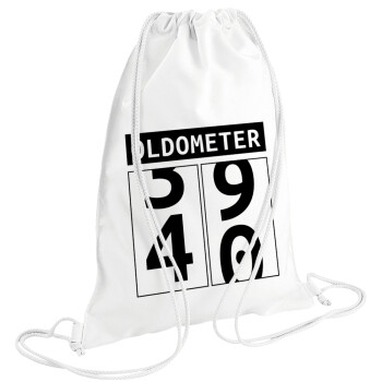 OLDOMETER, Backpack pouch GYMBAG white (28x40cm)