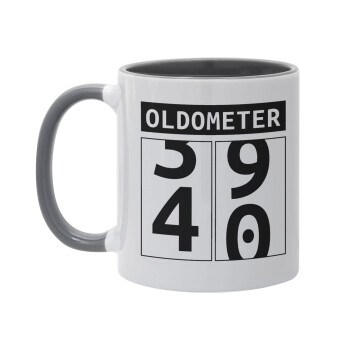 OLDOMETER, Κούπα χρωματιστή γκρι, κεραμική, 330ml