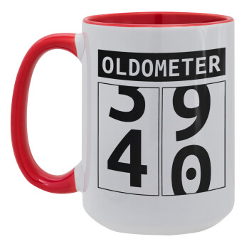 OLDOMETER, Κούπα Mega 15oz, κεραμική Κόκκινη, 450ml