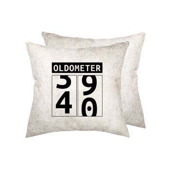 OLDOMETER, Μαξιλάρι καναπέ Δερματίνη Γκρι 40x40cm με γέμισμα