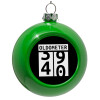 Green Christmas tree ornament bauble 8cm