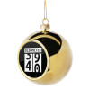 Golden Christmas tree ball ornament 8cm