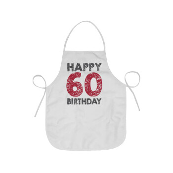 Happy 60 birthday!!!, Chef Apron Short Full Length Adult (63x75cm)