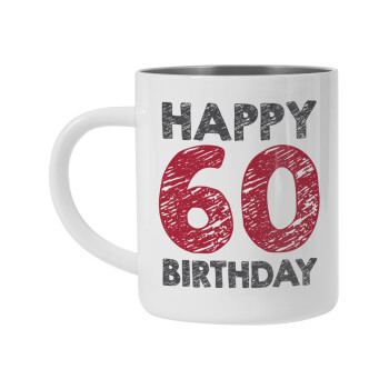 Happy 60 birthday!!!, Mug Stainless steel double wall 300ml