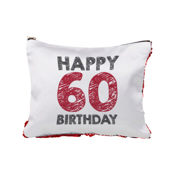 Happy 60 birthday!!!, Τσαντάκι νεσεσέρ με πούλιες (Sequin) Κόκκινο