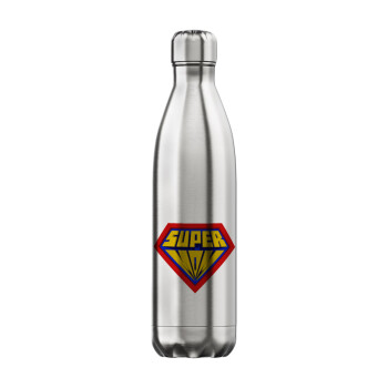 Super Mom 3D, Μεταλλικό παγούρι θερμός Inox (Stainless steel), διπλού τοιχώματος, 750ml