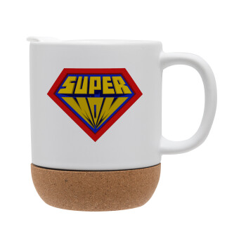 Super Mom 3D, Ceramic coffee mug Cork (MAT), 330ml (1pcs)