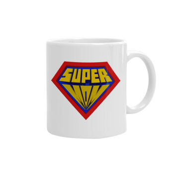 Super Mom 3D, Ceramic coffee mug, 330ml (1pcs)