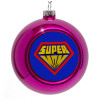 Purple Christmas tree ornament bauble 8cm