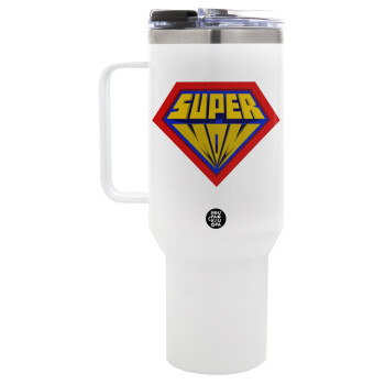 Super Mom 3D, Mega Stainless steel Tumbler with lid, double wall 1,2L