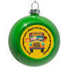 Green Christmas tree ornament bauble 8cm