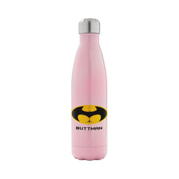Buttman, Metal mug thermos Pink Iridiscent (Stainless steel), double wall, 500ml