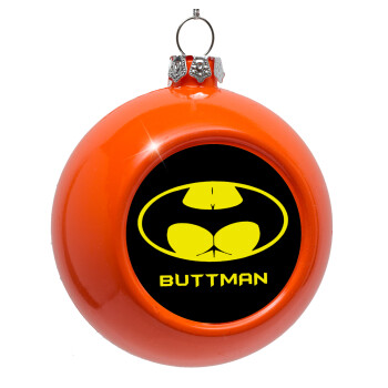 Buttman, Orange Christmas tree ornament bauble 8cm