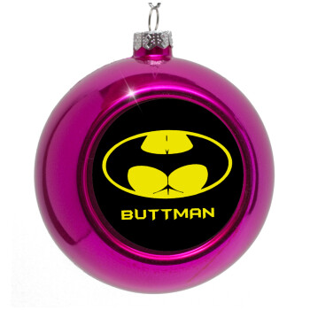 Buttman, Purple Christmas tree ornament bauble 8cm