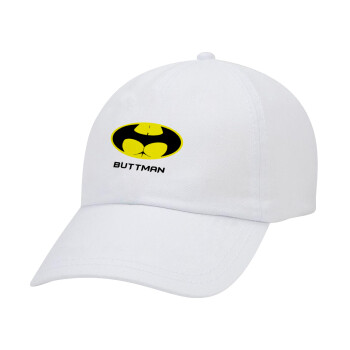 Buttman, Καπέλο Ενηλίκων Baseball Λευκό 5-φύλλο (POLYESTER, ΕΝΗΛΙΚΩΝ, UNISEX, ONE SIZE)