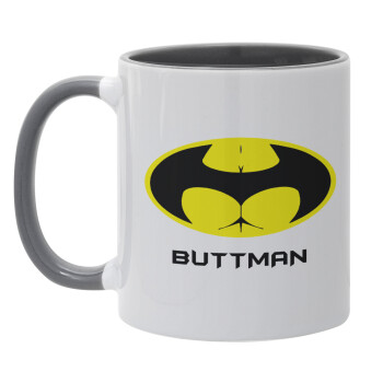 Buttman, Mug colored grey, ceramic, 330ml
