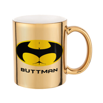 Buttman, Κούπα κεραμική, χρυσή καθρέπτης, 330ml