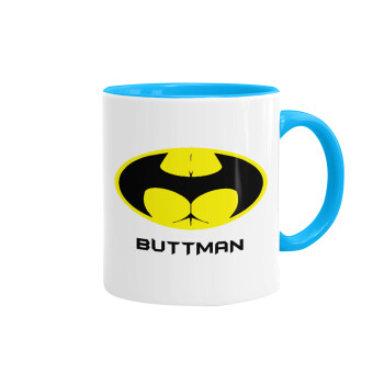 Buttman, Mug colored light blue, ceramic, 330ml