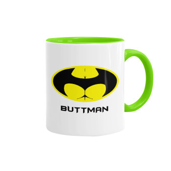 Buttman, Mug colored light green, ceramic, 330ml