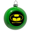 Green Christmas tree ornament bauble 8cm