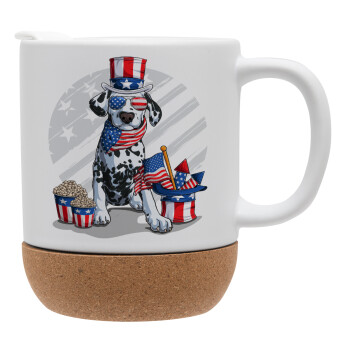 Happy 4th of July, Ceramic coffee mug Cork (MAT), 330ml (1pcs)