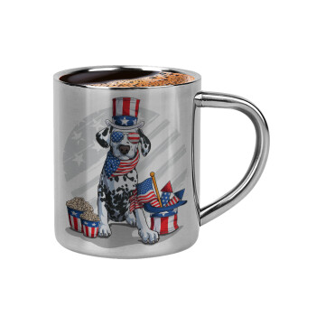 Happy 4th of July, Double-wall metal cup for espresso (220ml)