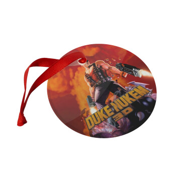 Duke nukem, Christmas ornament glass 9cm