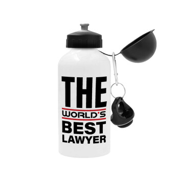 The world's best Lawyer, Metal water bottle, White, aluminum 500ml