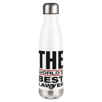 The world's best Lawyer, Metal mug thermos White (Stainless steel), double wall, 500ml