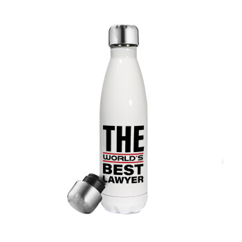 The world's best Lawyer, Metal mug thermos White (Stainless steel), double wall, 500ml