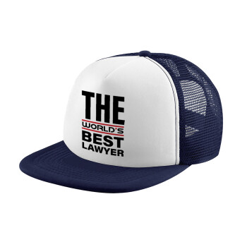 The world's best Lawyer, Καπέλο Ενηλίκων Soft Trucker με Δίχτυ Dark Blue/White (POLYESTER, ΕΝΗΛΙΚΩΝ, UNISEX, ONE SIZE)